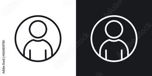 Account icon vector symbol in Line Art Style for Design, Presentation, Website or Apps Elements.