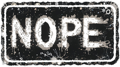 nope stamp png vector.