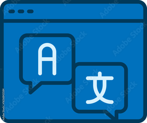 Online Language Translation Chat Icon