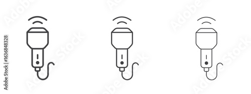 Ultrasound icon vector Graphics. Black thin lines icons