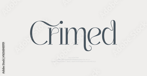 Luxury wedding alphabet font. Typography technology, electronic, movie, digital, music, future, logo creative font.