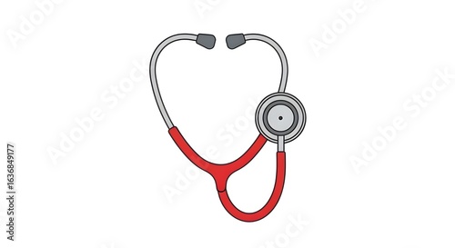 Stethoscope Medical Equipment Illustration Health Care Tool for Doctors and Nurses