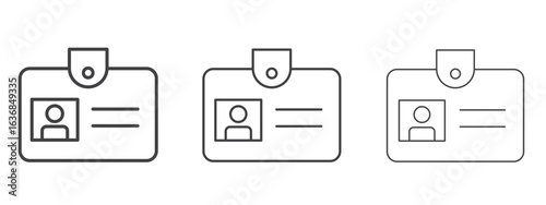 Security badge icon vector Graphics. Black thin lines icons