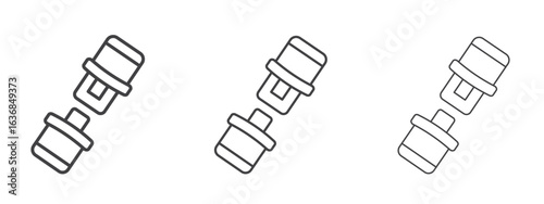 Seatbelt icon vector Graphics. Black thin lines icons