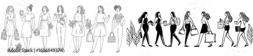 Modern women embracing their friendships and shared experiences, as seen in the vibrant image of girls laughing and bonding over fashion, food, and leisure activities in trendy cafes and spas