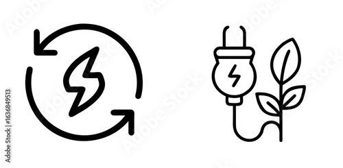 Eco Friendly Green Energy Sustainability Icon