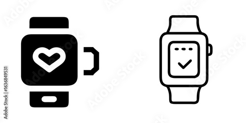 Fitness Tracker Smart Health Monitoring Icon