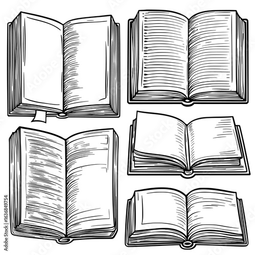 This book cover mockup features a 3D modern set of books, including a realistic blank booklet cover, a white brochure surface, and an empty paperback magazine mock up