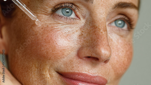 Woman injection. senior woman face lifting. Young woman gets beauty facial injections in salon. woman receiving filler injection in face, closeup