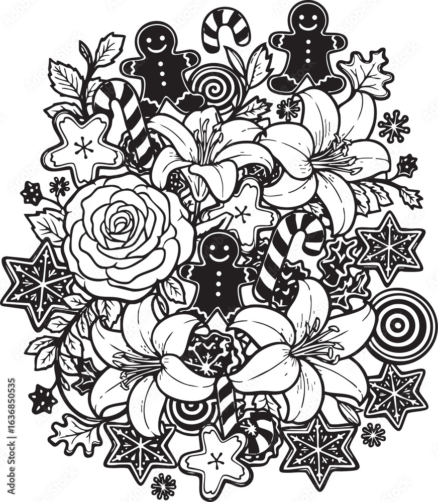 custom made wallpaper toronto digitalchristmas, pattern, flower, vector, floral, design, seamless, vintage, illustration, ornament, decoration, art, wallpaper, nature, decor, texture, element, flowers, mandala, leaf, retro, ornate, lace,