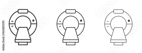 MRI icon vector Graphics. Black thin lines icons