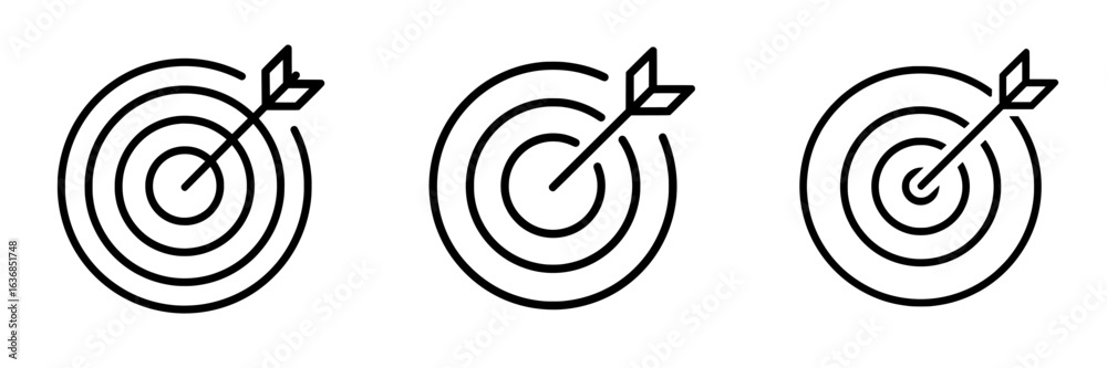 © AI04 - Bullseye icon featuring an arrow in line art style suitable for apps and websites © AI04 - Bullseye icon featuring an arrow in line art style suitable for apps and websites