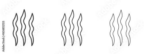 Heat icon vector Graphics. Black thin lines icons