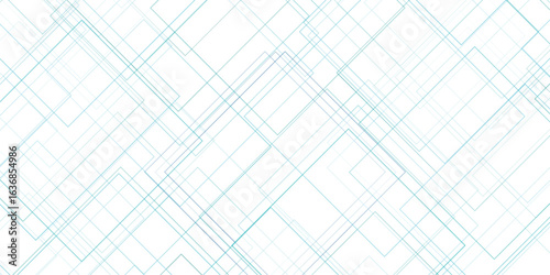 Abstract geometric lines in shades of teal and light blue on a white background forming a modern pattern suitable for various design applications.