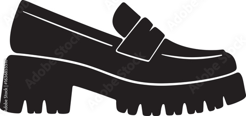 Thick Sole Buckle Loafer Shoe Silhouette