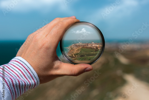 view of the world through a prism