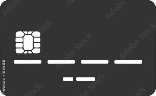 Chip card with blank fields and rounded corners payment technology
