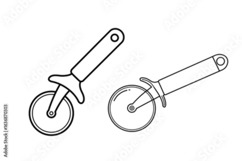 Sharp pizza cutter wheel with ergonomic handle slices perfect portions for delicious Italian meals