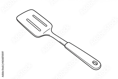 Sleek minimalist spatula design for modern kitchen use and culinary inspiration