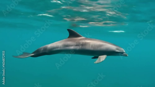 Wallpaper Mural Dolphin swimming underwater Torontodigital.ca