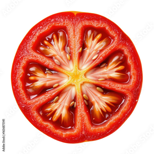 Wallpaper Mural Freshly Cut Red Tomato Half Showing Seeds and Juicy Interior Torontodigital.ca