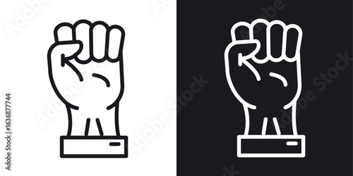 Will power icon line concept, linear symbol.