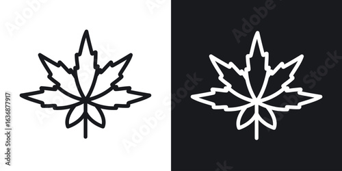 Weed icon line concept, linear symbol.