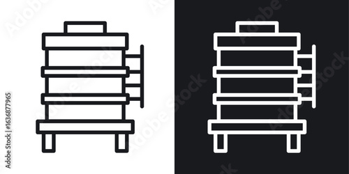 Water tank icon line concept, linear symbol.