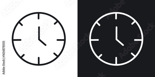 Time icon line concept, linear symbol.