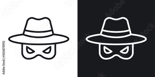 Spy icon line concept, linear symbol.