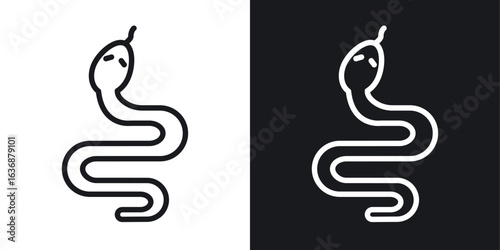 Snake icon line concept, linear symbol.