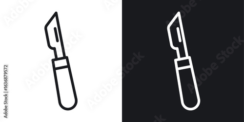 Scalpel icon line concept, linear symbol.