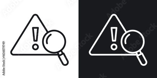 Risk analysis icon line concept, linear symbol.