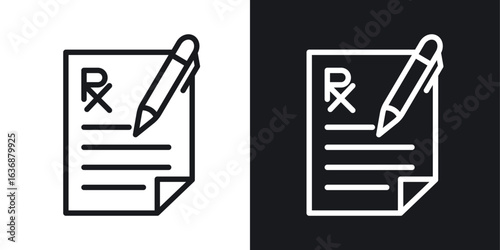 RX icon line concept, linear symbol.
