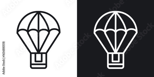 Parachute icon line concept, linear symbol.