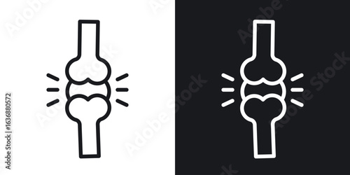 Osteoporosis icon line concept, linear symbol.