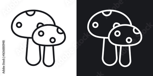 Mushrooms icon line concept, linear symbol.