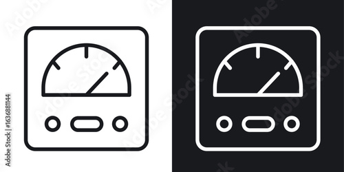 Meter icon line concept, linear symbol.