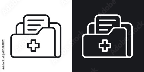 Medical history icon line concept, linear symbol.