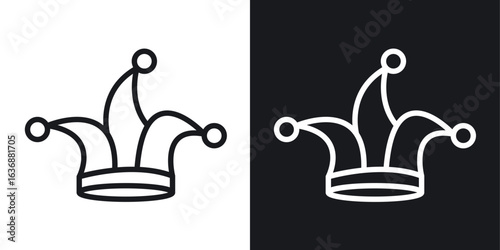 Joker hat icon line concept, linear symbol.