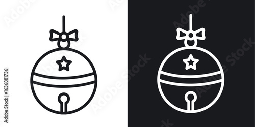 Jingle bell icon line concept, linear symbol.