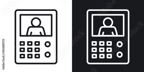 Intercom icon line concept, linear symbol.