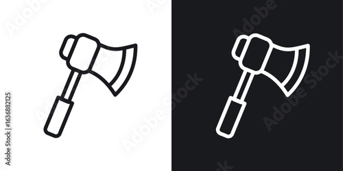 Hatchet icon line concept, linear symbol.