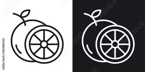 Grapefruit icon line concept, linear symbol.