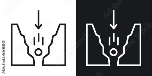 Gap icon line concept, linear symbol.