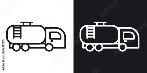 Fuel truck icon line concept, linear symbol.