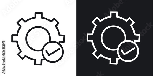 Execution icon line concept, linear symbol.