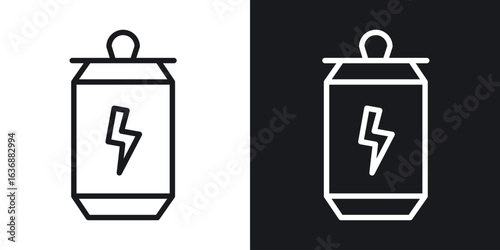 Energy drink icon line concept, linear symbol.