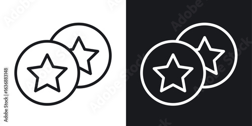 Earn point icon line concept, linear symbol.