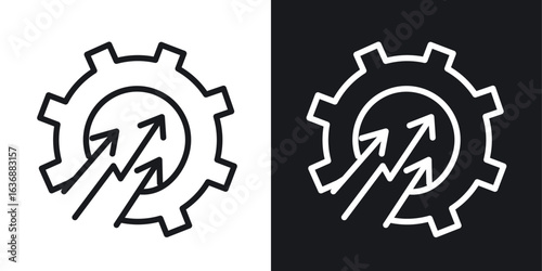 Efficiency icon line concept, linear symbol.